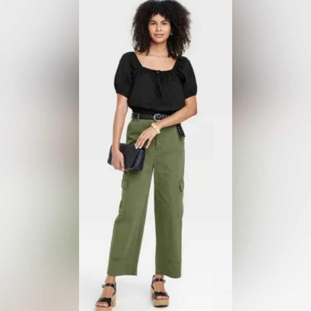Puff Short Sleeve Peasant Top by Universal Thread